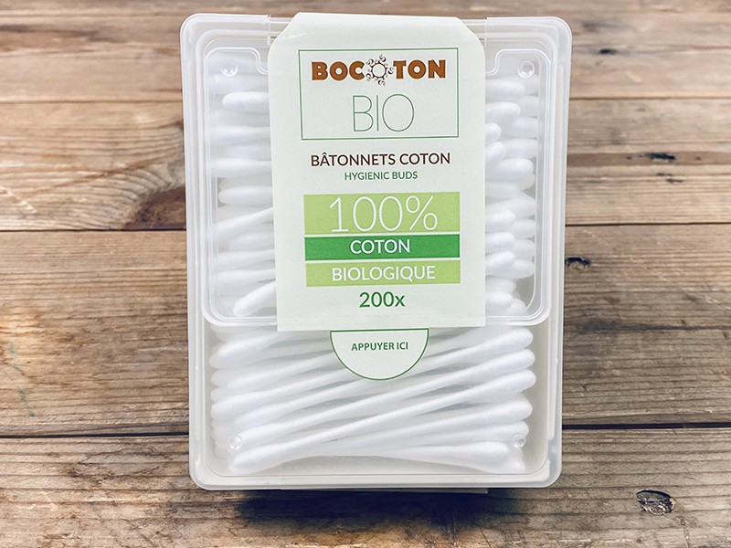 Coton Tige Boîte de 12x100 Maxi-Format Biodégradable - Batonnet